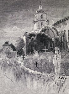 Kyrkogård och mission, San Luis Rey de Francia, Kalifornien, från 